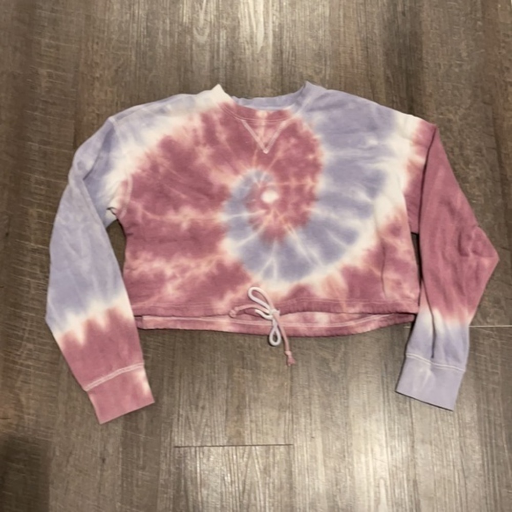 PS/LA crop tye dye sweatshirt